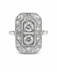 Antique 14K Gold & Platinum Two-Tone Old European Cut Diamond Estate Ring – .90ct SI1 – Size 6