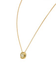 18K Yellow Gold 0.82ct Natural Fancy Intense Yellow Cushion Diamond Pendant with Chain GIA Report