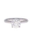Platinum 1.91ct Round GIA Diamond Hidden Halo Engagement Ring