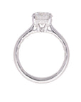 Platinum 1.91ct Round GIA Diamond Hidden Halo Engagement Ring