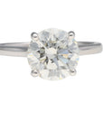 3.01ct GIA Round Hidden Halo Engagement Ring