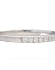 14K White Gold Diamond Band 0.22ctw G/H SI1 Shared Prong Size 6.5 2.1gram