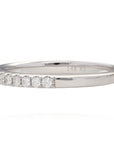 14K White Gold Diamond Band 0.22ctw G/H SI1 Shared Prong Size 6.5 2.1gram
