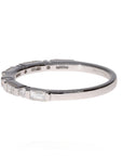 14K White Gold Baguette Round Diamond Band .47ctw G/H SI Size 6 Elegant 1.8g