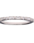 14K White Gold Baguette Round Diamond Band .47ctw G/H SI Size 6 Elegant 1.8g