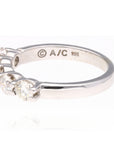14K White Gold Five Stone Diamond Band