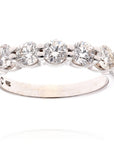 14K White Gold Five Stone Diamond Band