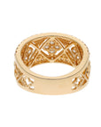14K Yellow Gold 10mm Open Quatrefoil Diamond Band – 1.11ct
