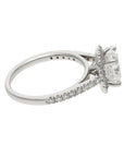 Platinum 2.01ct Cushion Modified Brilliant Diamond Halo Ring – GIA F VS1