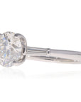 Round & Baguette Diamond Three Stone Ring