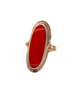 14K Rose Gold Bezel-Set Colored Gemstone Estate Fashion Ring