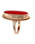 14K Rose Gold Bezel-Set Colored Gemstone Estate Fashion Ring