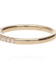 14K Yellow Gold Diamond Band Shared Prong 19 Stones Size 6.5 Elegant 2gram.