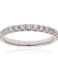 14K White Gold Diamond Half Band 0.50ctw G/H SI2 Size 6.5, 2.6g Elegant
