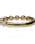 14K Yellow Gold Single Prong Diamond Band