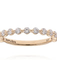 14K Yellow Gold Single Prong Diamond Band