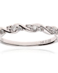 Twisted Diamond Wedding Band