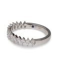 Platinum Marquise Diamond Band 0.89ctw G/H SI1 Size 7 Anniversary Ring 3.7g
