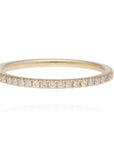 14K Yellow Gold Diamond Band .20ctw Split Prong Size 6.5 Dainty Chic 1.5gram