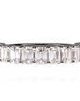 Platinum Half Eternity Emerald Cut 2.83ctw Diamond Band