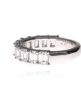 Platinum Half Eternity Emerald Cut 2.83ctw Diamond Band