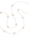14KT Rose Gold and Rose Quartz Long Fashion Necklace