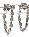 14K White Diamond .64ctw Front-to-Back Dangle Earr