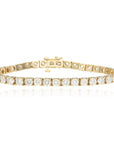 14k Yellow Gold and Natural Diamond 10ctw Tennis Bracelet