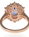 18KT Rose Gold Oval Sapphire ring