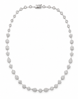 14K White Gold Diamond Cluster Necklace – 4.05 CTW Diamond Heart & Teardrop Necklace