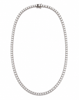 14K White Gold 18" Diamond Tennis Necklace – 24.00 CTW Natural Diamonds