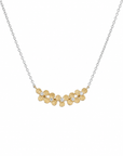 14K Two-Tone Diamond Floral Necklace | .10 CTW Diamond Pendant