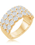 14K Yellow Gold 3.02 CTW Multi-Row Diamond Band