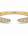 14K Yellow Gold Diamond Open Band – .32 CTW