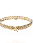 14K Two Tone Mesh Bracelet