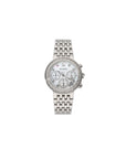 Ladies' Bulova Chronograph Mother-of-Pearl Diamond Bezel Stainless Steel Watch – 96R204