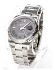 Rolex Pre Owned 36mm 126234 Stainless Steel Slate Roman Wimbledon