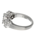 14K White Gold Approx. 1.51ct TW Diamond Three-Stone Look Cluster Ring