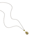 Platinum Drop Diamond Pendant Necklace with 1.01ct GIA Fancy Intense Yellow Pear-Shaped Diamond – 18"