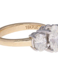 Three Stone Oval Diamond Ring