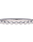 14K White Gold Single Prong Diamond Band