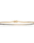 14K Yellow Gold Sapphire Gradient Bracelet 4.25ct 7in Elegant Ombre 7gram