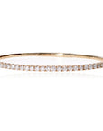 14K Yellow Gold Flex Bangle 2.00ct Round Diamonds G/H SI2 6.75 Bracelet 8.1g