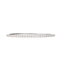 14K White Gold Flex Bangle 2.00ct Diamonds G/H SI1 7in Elegant Bracelet 8.2gram