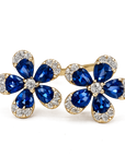 Sapphire Flower Diamond Ring