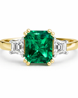 Emerald Three Stone Ring