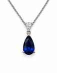 Pear Sapphire Drop Pendant