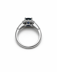 Oval Sapphire Halo Ring