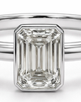 Emerald Bezel Solitaire Ring