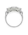 Platinum True Art Deco Old European Cut Diamond Ring with .74ct Center and .90cttw Side Diamonds